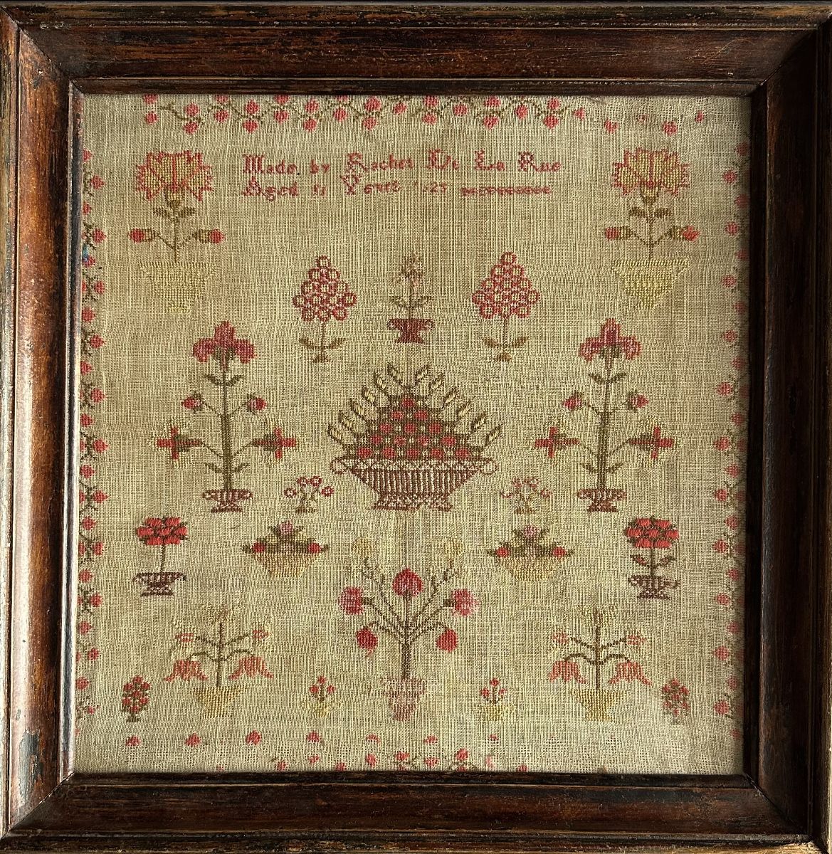 Rachel de la Rue 1825 - Cross Stitch Pattern, different perspective #1, zoomed in. Select this picture to zoom back out.