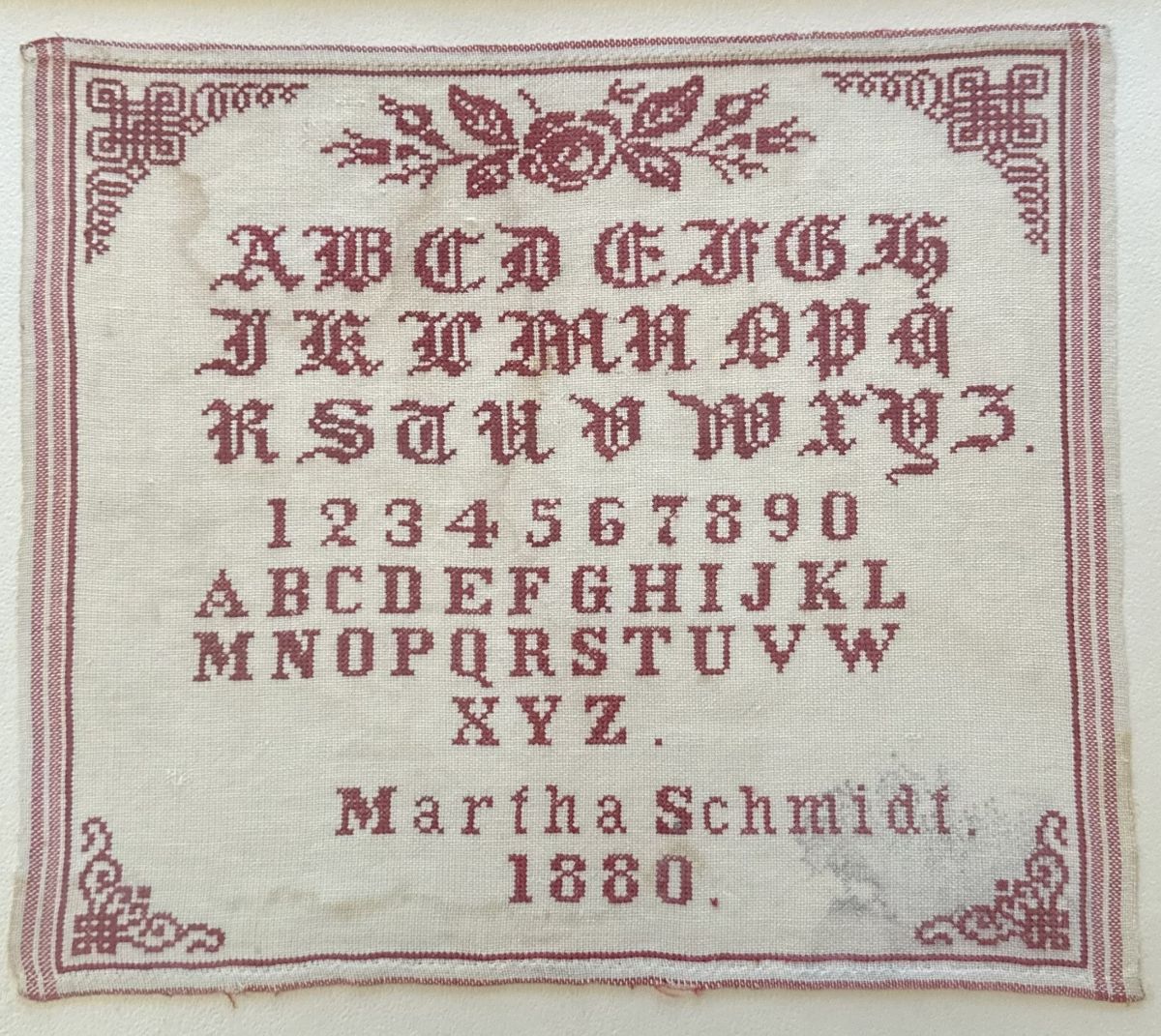 Martha Schmidt 1880 - Cross Stitch Pattern, different perspective #1, zoomed in. Select this picture to zoom back out.