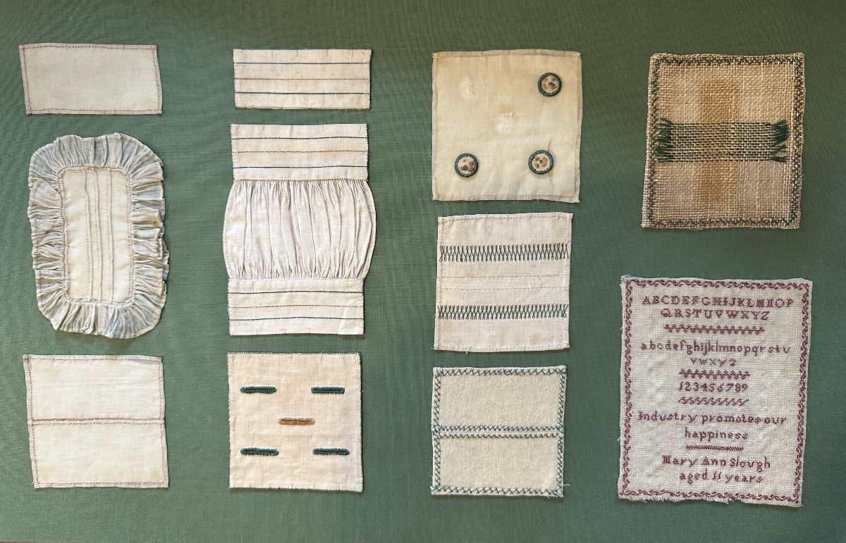 Mary Ann Slough, Specimen Sampler - Cross Stitch Pattern, different perspective #2, zoomed in. Select this picture to zoom back out.