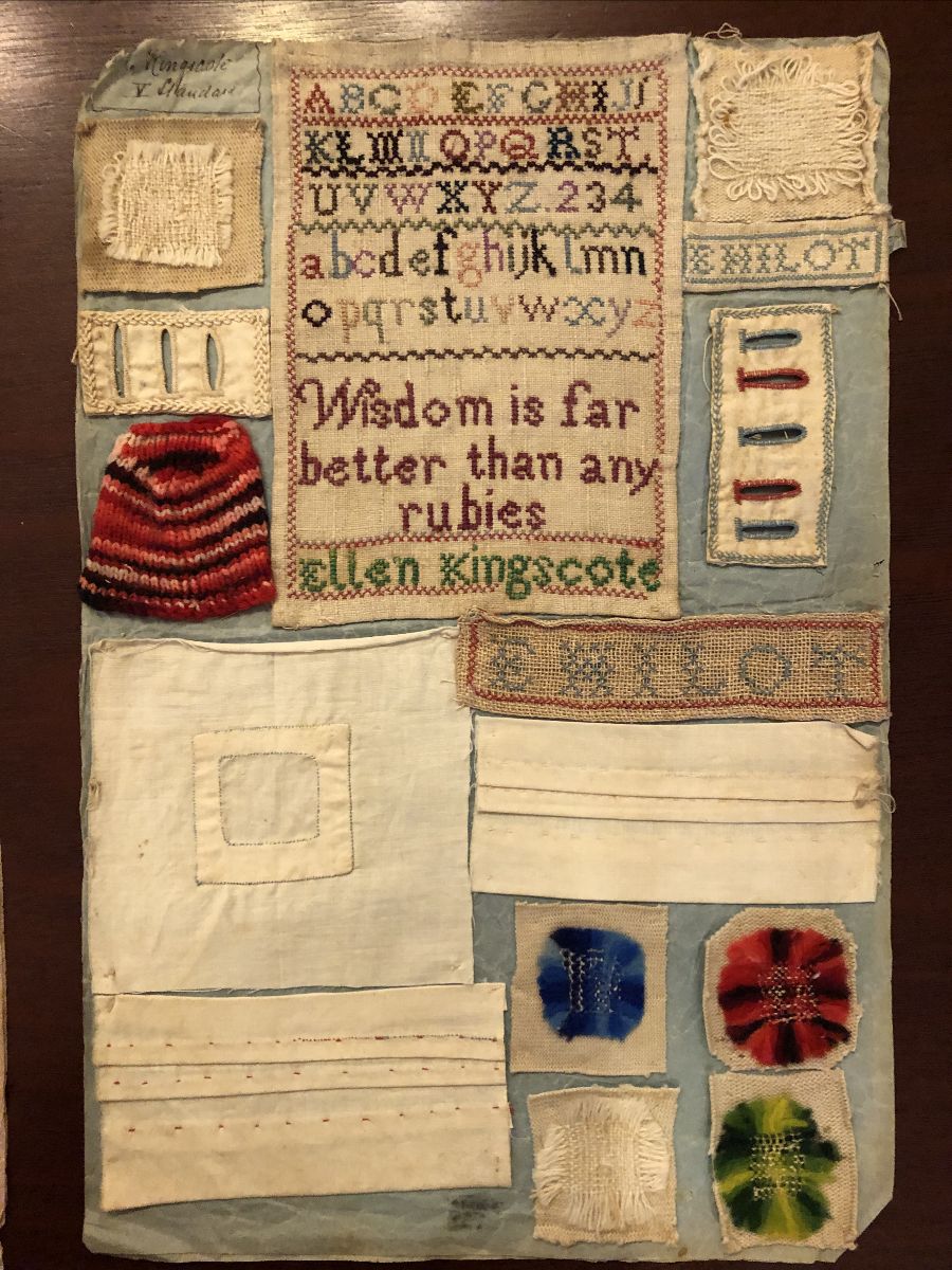 Ellen Kingscote's English Sewing Book - Cross Stitch, different perspective #1, zoomed in. Select this picture to zoom back out.