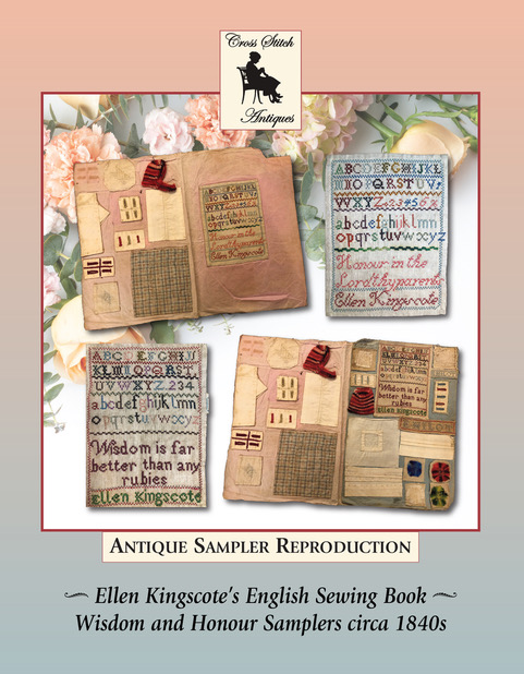 Ellen Kingscote's English Sewing Book - Cross Stitch, zoomed in. Select this picture to zoom back out.