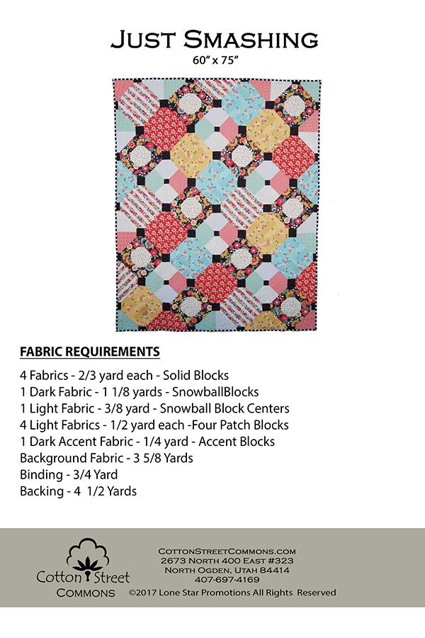 Just Smashing - Quilt Pattern, different perspective #1, zoomed in. Select this picture to zoom back out.