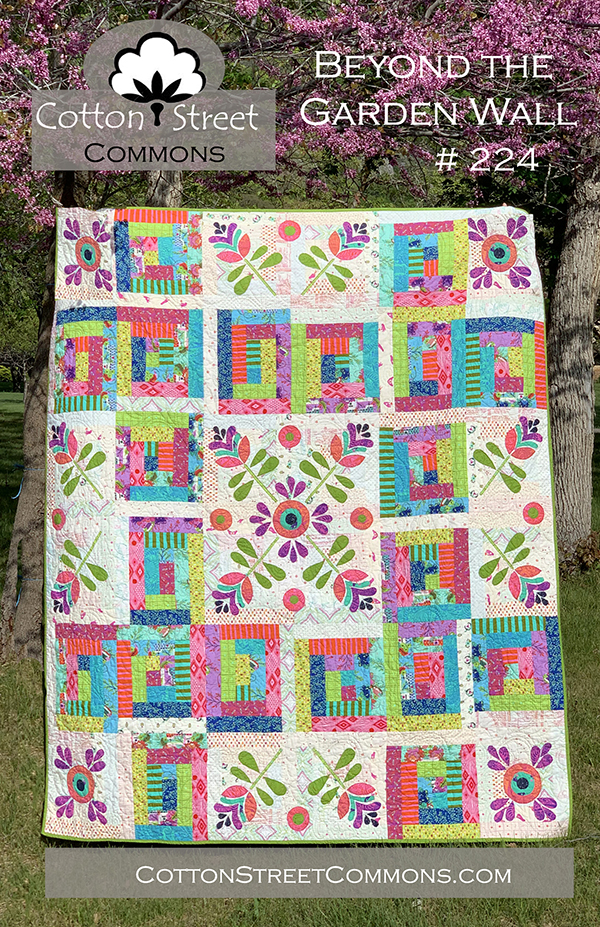 Beyond The Garden Wall - Quilt Pattern, zoomed in. Select this picture to zoom back out.