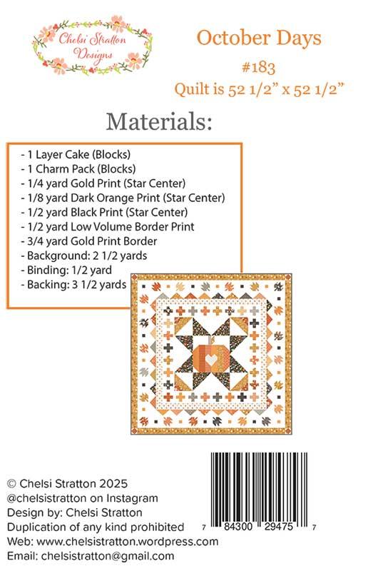October Days - Quilt Pattern