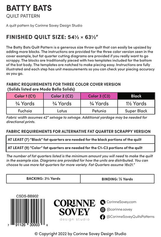 Batty Bats - Quilt Pattern