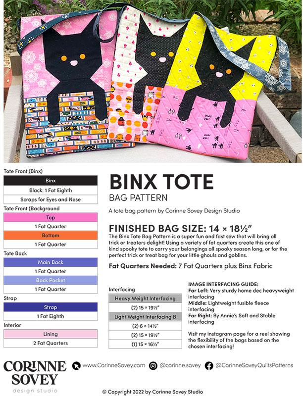 Binx Tote - Sewing Pattern