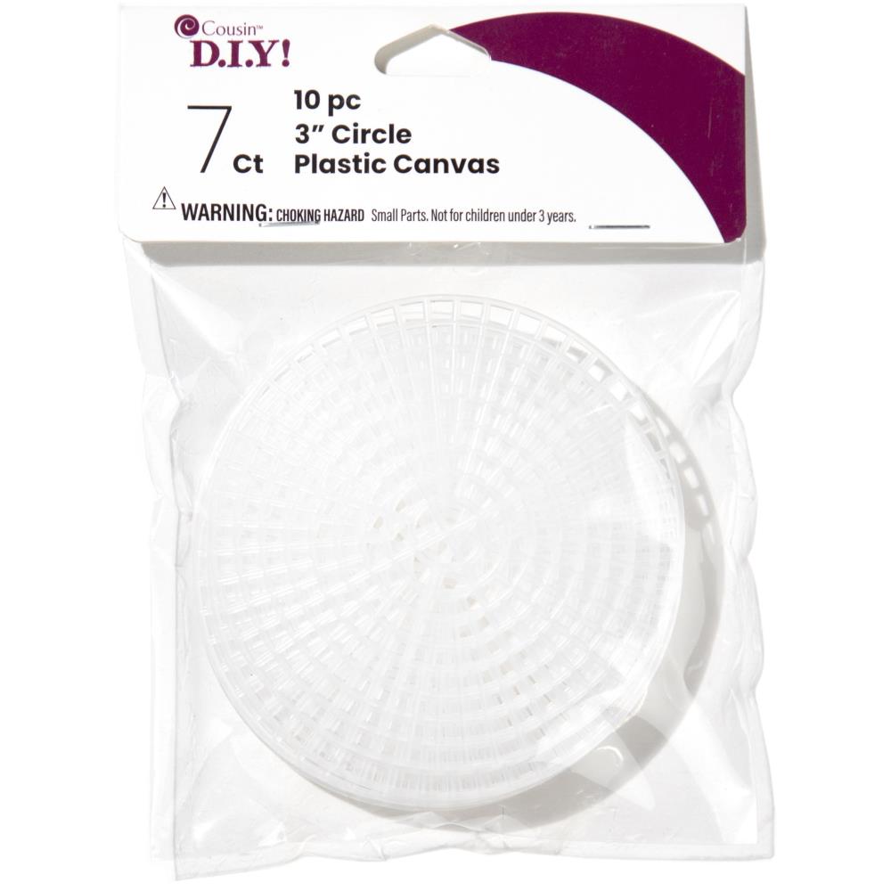 7 Count Clear Circle Plastic Canvas 3 inch 10pcs
