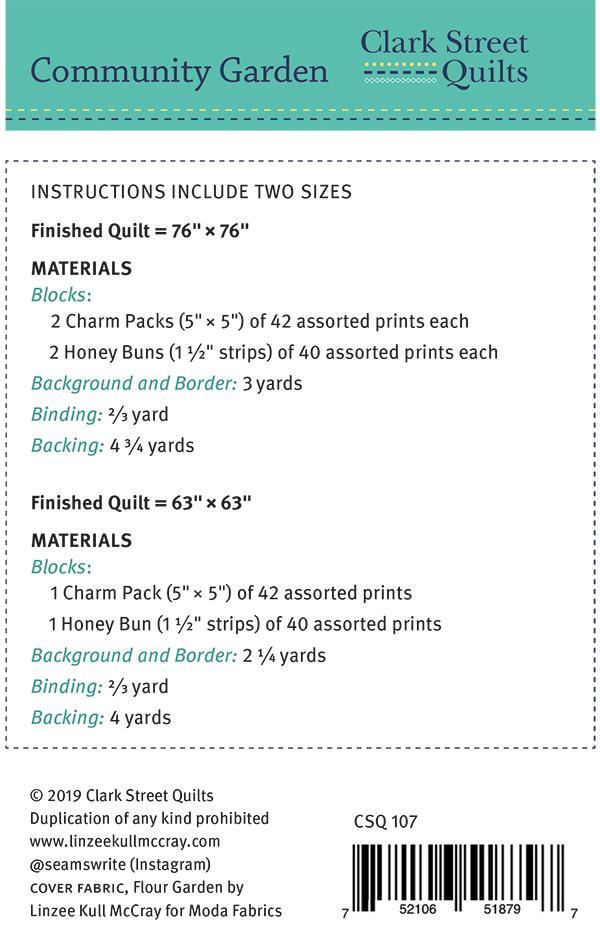 Community Garden - Quilt Pattern
