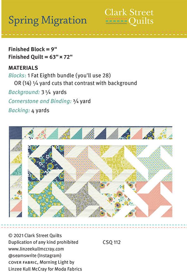 Spring Migration - Quilt Pattern