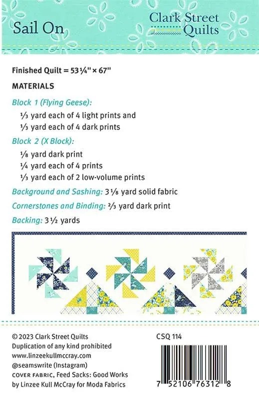 Sail On - Quilt Pattern