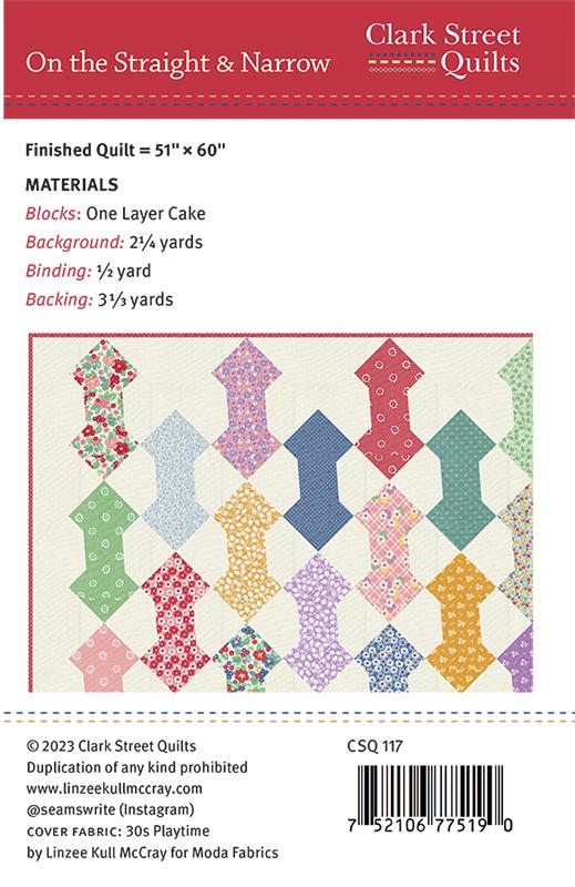 On the Straight and Narrow - Quilt Pattern