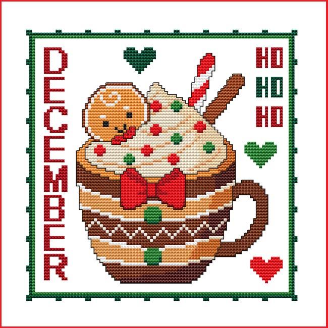 A Year Of MUGS - December - Cross Stitch Pattern