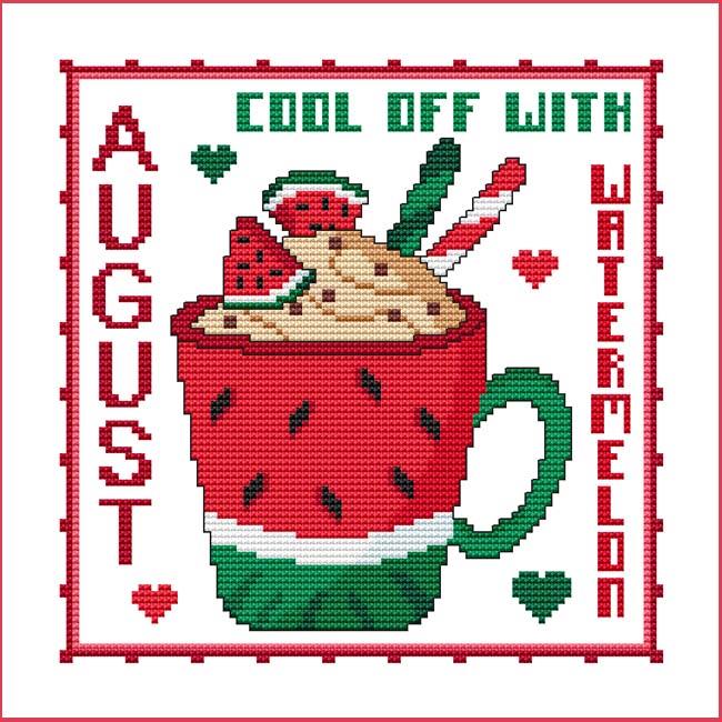A Year Of MUGS - August - Cross Stitch Pattern