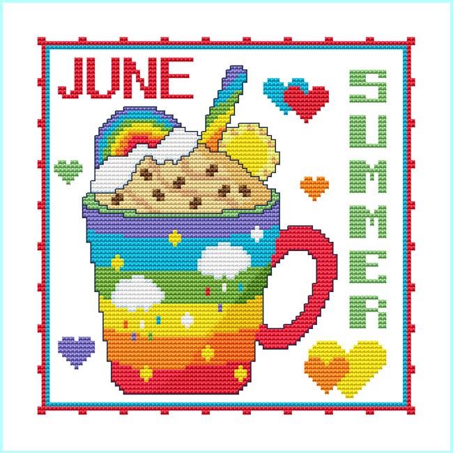 A Year Of MUGS - June - Cross Stitch Pattern
