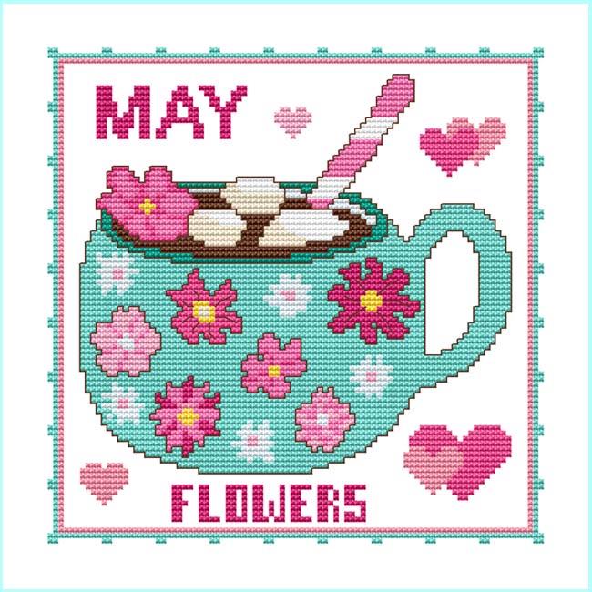 A Year Of MUGS - May - Cross Stitch Pattern