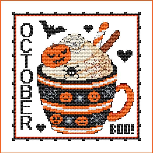 A Year Of MUGS - October - Cross Stitch Pattern
