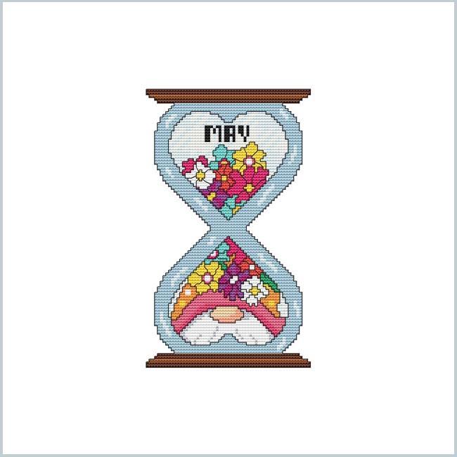 The Gnomes Of Time - May - Cross Stitch Pattern