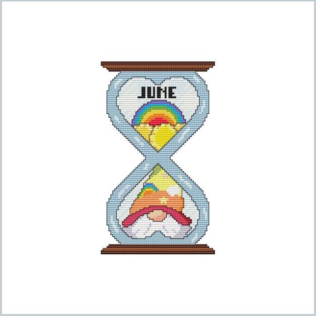 The Gnomes Of Time - June - Cross Stitch Pattern