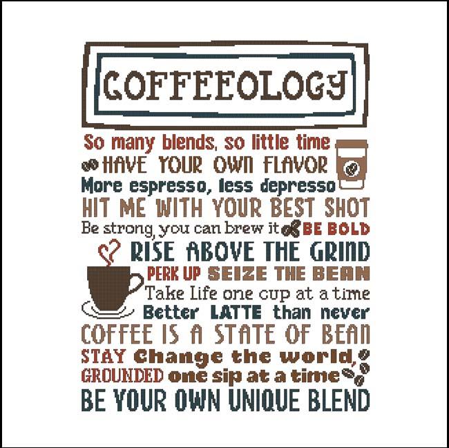 Coffeeology - Cross Stitch Pattern