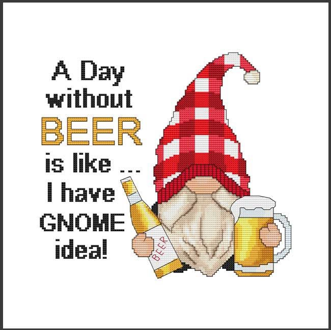 Mr. Beer Gnome - Cross Stitch Pattern