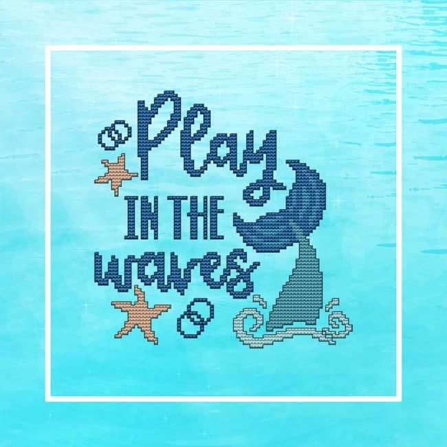 Play In The Waves - Cross Stitch Pattern