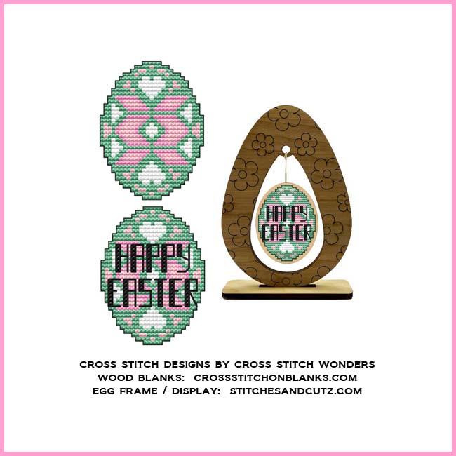 Easter Eggs Quilt Block 4 - Cross Stitch Pattern