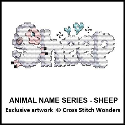 Animal Name Series - Sheep - Cross Stitch Pattern