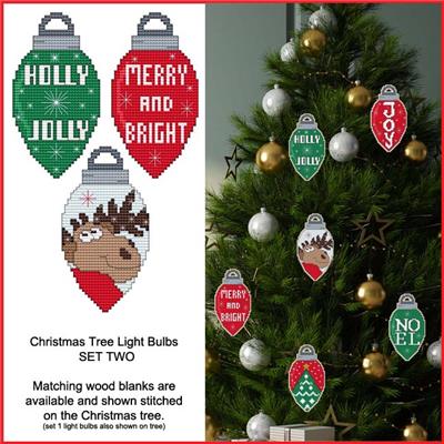 Light Bulb Ornaments Set 2 - Cross Stitch Pattern