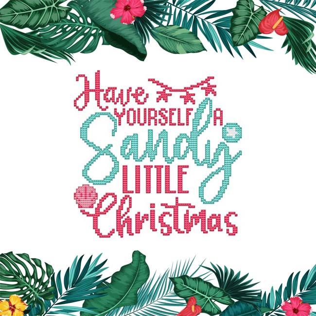 Have Yourself A Sandy Little Christmas - Cross Stitch 