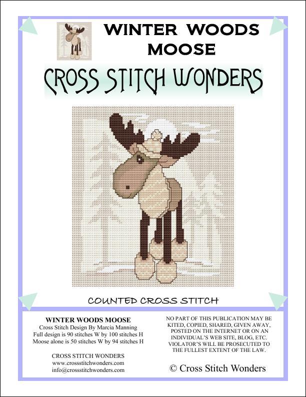 Winter Woods - Moose - Cross Stitch Pattern