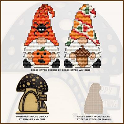 Halloween N' Fall (Little Gnome Series) -Cross Stitch Patter