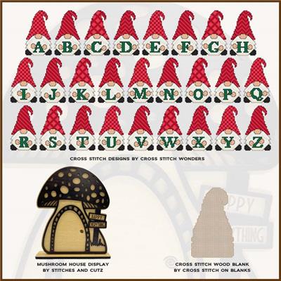 Little Gnome Series Alphabet - Cross Stitch Pattern