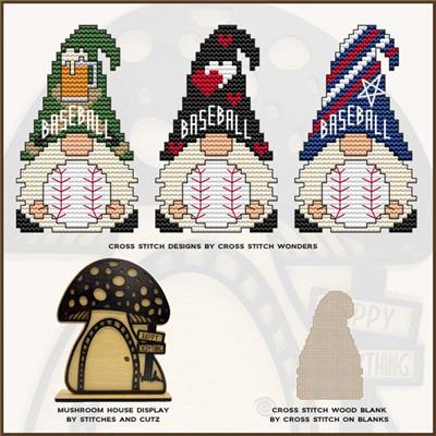 Little Gnome Series Baseball - Cross Stitch Pattern