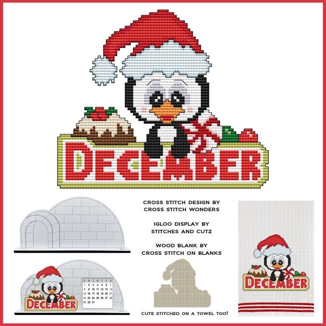 Monthly Penguin - December - Cross Stitch Pattern