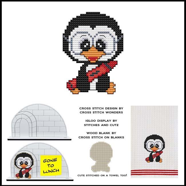 Little Monthly Penguin - September - Cross Stitch Pattern