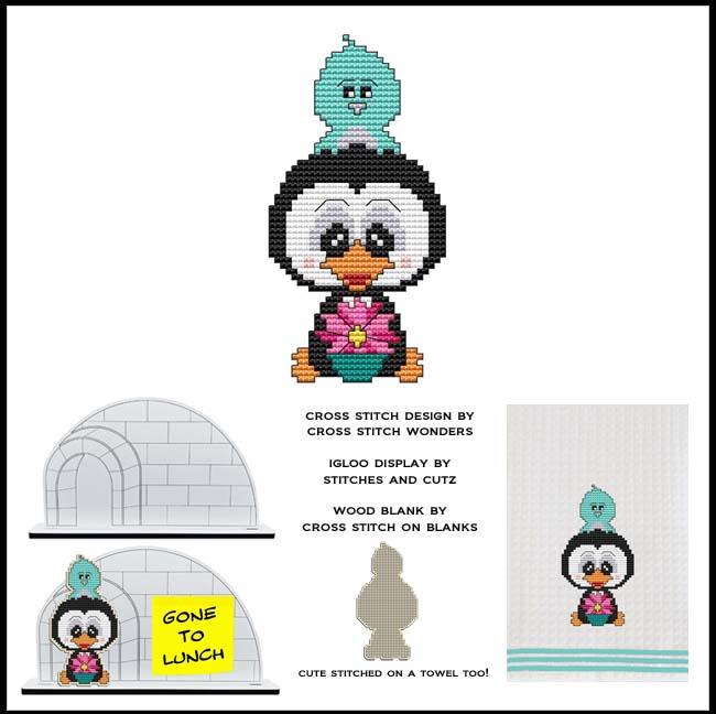 Little Monthly Penguin - May - Cross Stitch Pattern