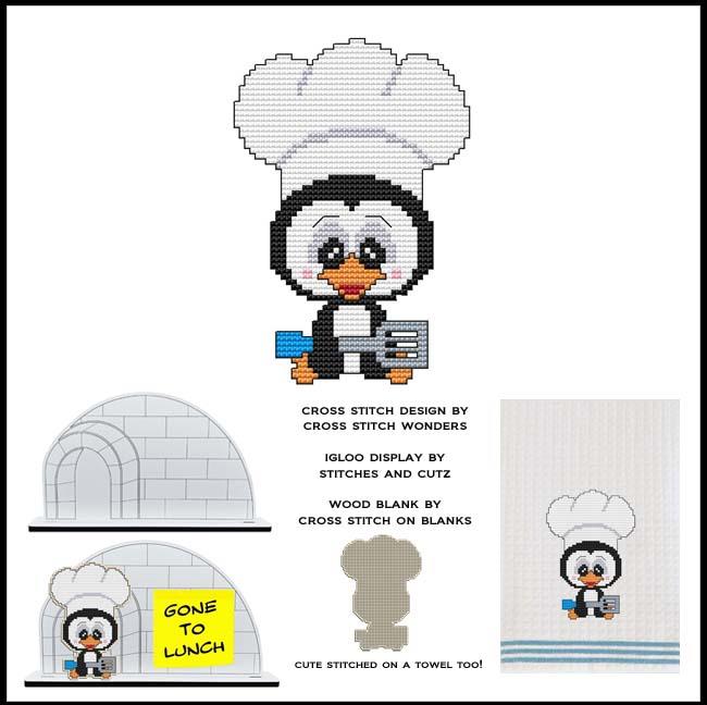 Little Monthly Penguin - June - Cross Stitch Pattern