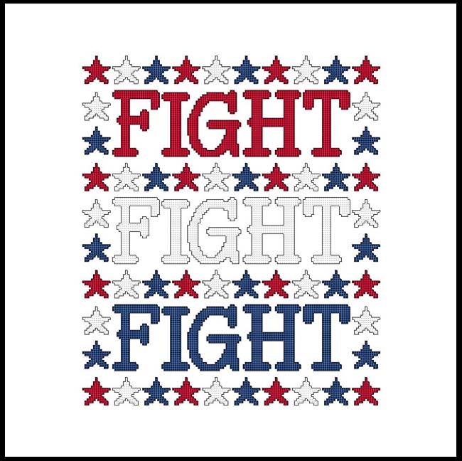 Fight Fight Fight - Cross Stitch Pattern