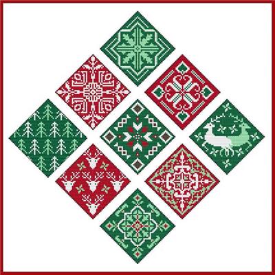 Decorative Christmas On Point Ornaments - Pattern