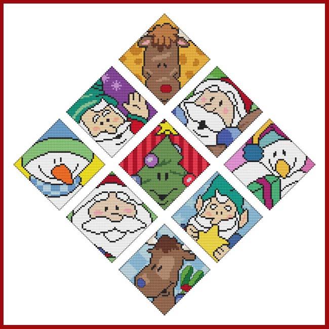 Country Christmas On Point Ornaments - Pattern