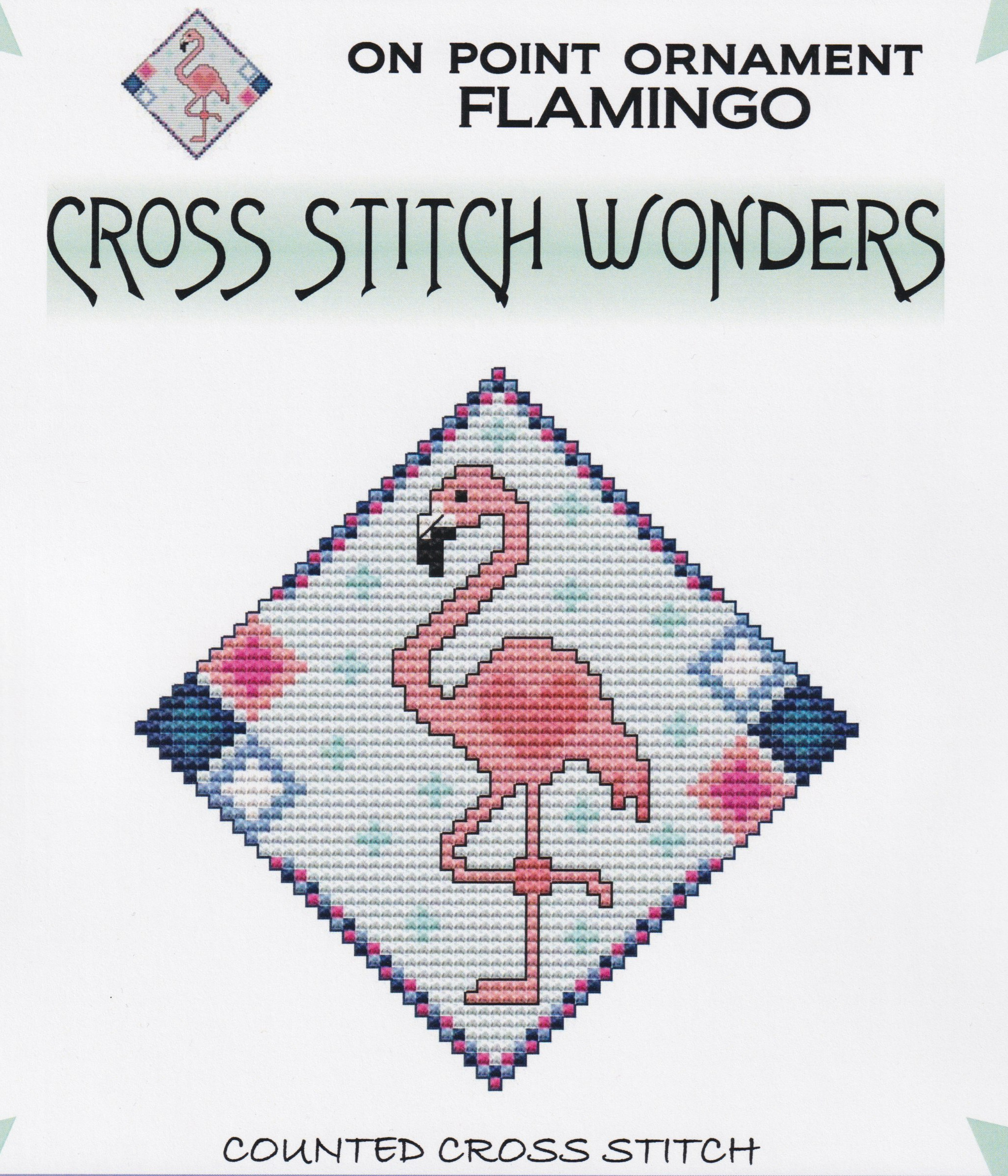 On Point Ornaments Flamingo - Cross Stitch Pattern