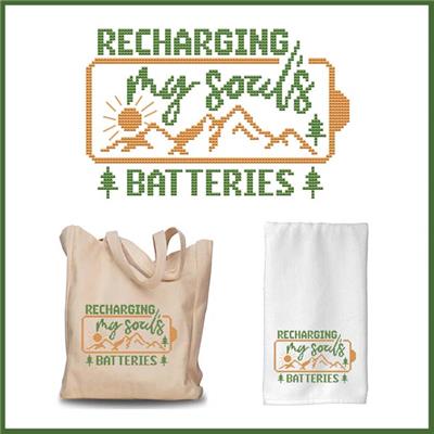 Recharging My Soul's Batteries - Cross Stitch Pattern