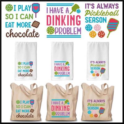 Pickleball Sayings III - Cross Stitch Pattern