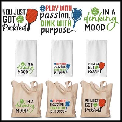 Pickleball Sayings II - Cross Stitch Pattern