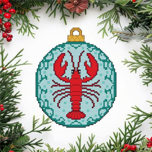 Lobster Christmas Ornament - Cross Stitch Pattern