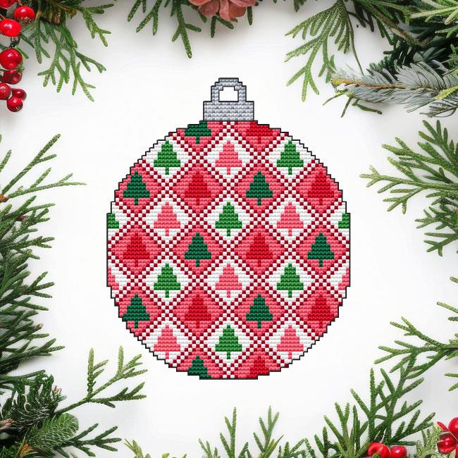 Trees I Christmas Ornament - Cross Stitch Pattern