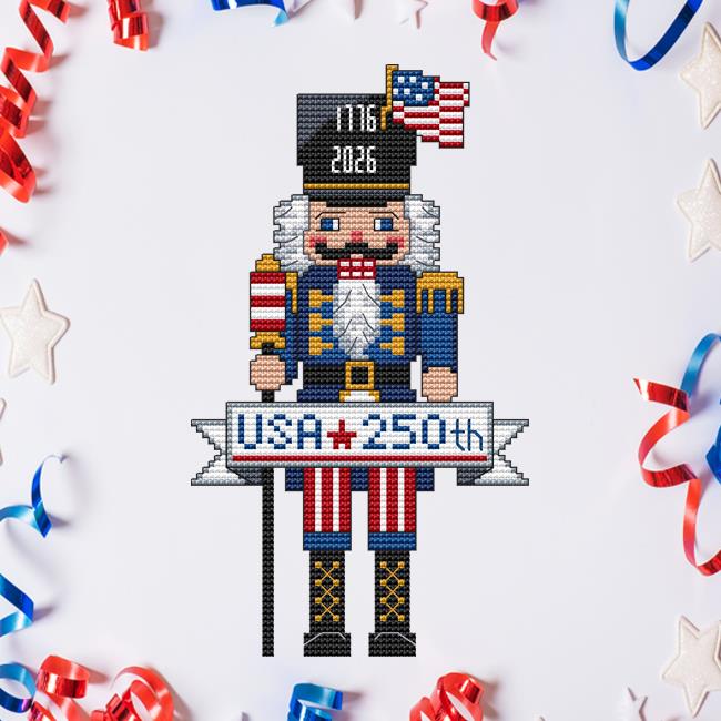 Nutcracker Series USA 250th - Patriotic Cross Stitch Pattern