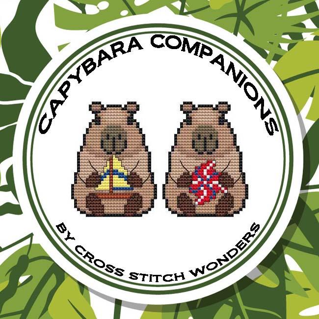 Capybara Companions - Summer - Cross Stitch Pattern