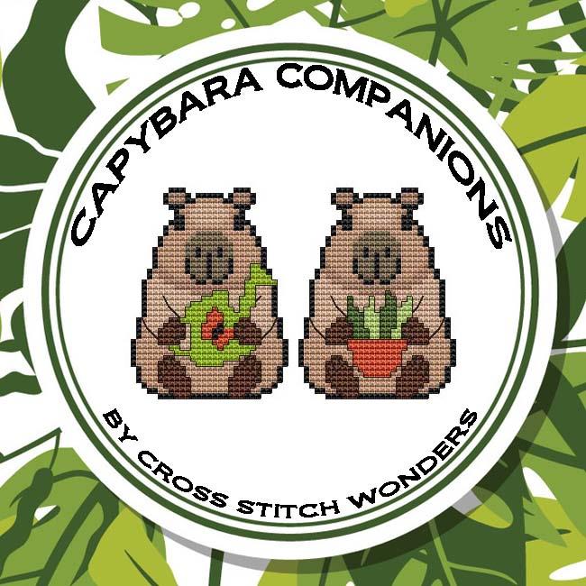 Capybara Companions Gardening - Cross Stitch Pattern