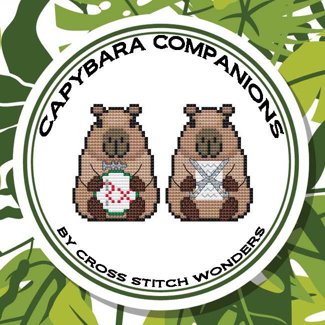 Capybara Companions Crafts/Stitch - Cross Stitch Pattern